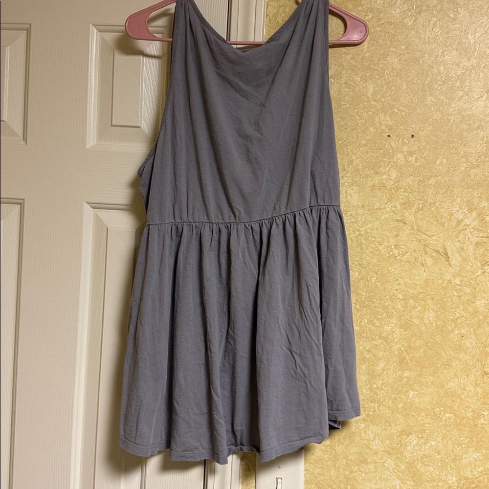 Torrid Gray Floral Embroidered Tank Top - Picture 3 of 3